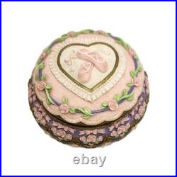 Vtg Rare The San Francisco Music Box Company Ballerina Musical Hinged Trinket