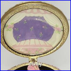 Vtg Rare The San Francisco Music Box Company Ballerina Musical Hinged Trinket