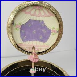 Vtg Rare The San Francisco Music Box Company Ballerina Musical Hinged Trinket