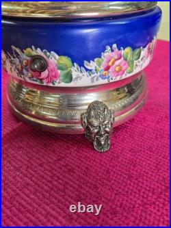Vtg. Reuge Capodimonte cherub carousel lipstick/cigarette music Box