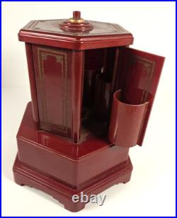 Vtg Swiss Harmony Roundelay Music Box Lipstick Cigarette Vanity Carousel 30s-40s