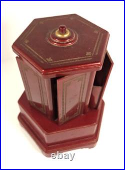 Vtg Swiss Harmony Roundelay Music Box Lipstick Cigarette Vanity Carousel 30s-40s