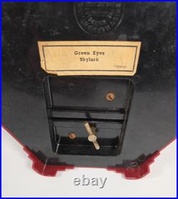 Vtg Swiss Harmony Roundelay Music Box Lipstick Cigarette Vanity Carousel 30s-40s