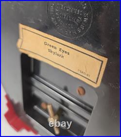 Vtg Swiss Harmony Roundelay Music Box Lipstick Cigarette Vanity Carousel 30s-40s