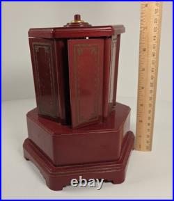 Vtg Swiss Harmony Roundelay Music Box Lipstick Cigarette Vanity Carousel 30s-40s