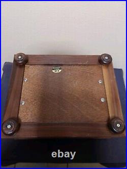 Vtg. Swiss Thorens Disc Walnut Music Box AD30W 12 Discs Sounds Great