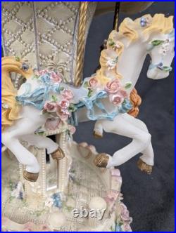 Vtg The San Francisco Music Box Co Carousel Horse Musical Decor Revolving