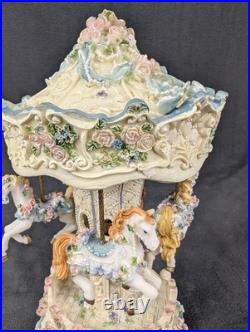 Vtg The San Francisco Music Box Co Carousel Horse Musical Decor Revolving