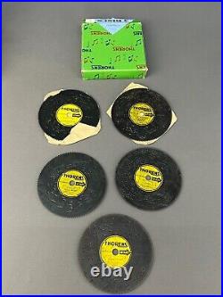 Vtg Thorens Disc Music Box with 15 Discs Made in Switzerland Mint