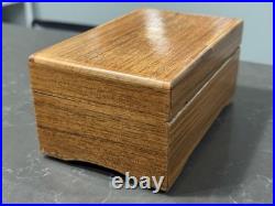 Vtg. Thorens Pre Reuge Wooden Music Box 50 Key 3 Songs AL350 Switzerland Works