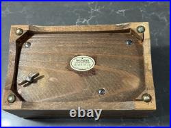 Vtg. Thorens Pre Reuge Wooden Music Box 50 Key 3 Songs AL350 Switzerland Works