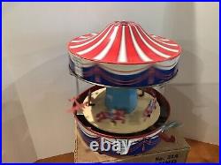 WOLVERINE NO. 31 31A MERRY-GO-ROUND MUSICAL CAROUSEL TIN WIND UP LITHO withbox