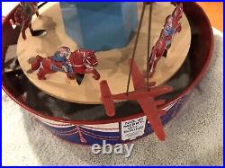 WOLVERINE NO. 31 31A MERRY-GO-ROUND MUSICAL CAROUSEL TIN WIND UP LITHO withbox