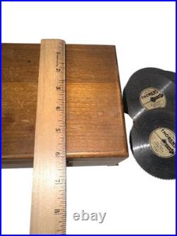 WORKING Thorens Swiss Music Box Wood Case Vintage 11 Discs Included Collectible
