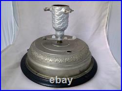 WORKS Antique German Musical Rotating Spinning Christmas Tree Cast Iron Stand 11