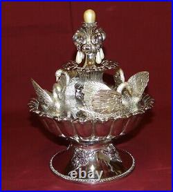 Wallace Silverplated Musical Swan Carousel