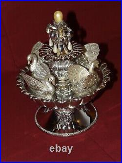 Wallace Silverplated Musical Swan Carousel