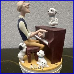 Walt Disney Art Artists Musical Memories 101 Dalmatians Music Box Figurine