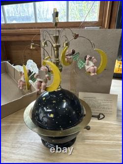 Wendt and Kuhn Angel Globe Music Box Erzgebirge Wood Germany Wendt and Kuhn Angel Globe Music Box Erzgebirge Wood Germany
