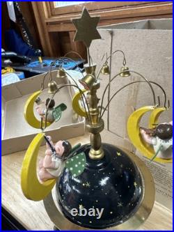 Wendt and Kuhn Angel Globe Music Box Erzgebirge Wood Germany Wendt and Kuhn Angel Globe Music Box Erzgebirge Wood Germany