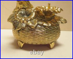 Westland Gold Metal Windup Music Box Hummingbird Figure with Automation Wings Move