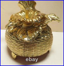 Westland Gold Metal Windup Music Box Hummingbird Figure with Automation Wings Move