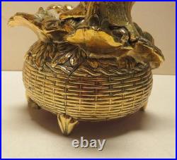 Westland Gold Metal Windup Music Box Hummingbird Figure with Automation Wings Move