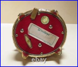 Westland Gold Metal Windup Music Box Hummingbird Figure with Automation Wings Move