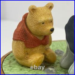 Winnie the Pooh Piglet Eeyore Music Box Wooden Base I have my friends WORKS Winnie the Pooh Piglet Eeyore Music Box Wooden Base I have my friends WORKS