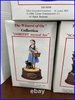 Wizard of Oz Vintage Music Boxes Dorthy Lion Tin Man Scarecrow Etc Dave Grossma