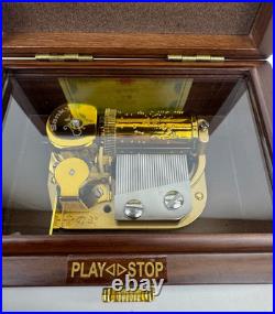 Wooden Music Box with 30 Note Metal Movement Mechanism Musical Box Gift (Canon)